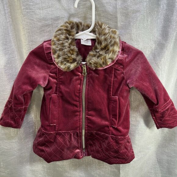 LITTLE LASS Girls Velour Dress Jacket Size 18 months - Picture 1 of 5